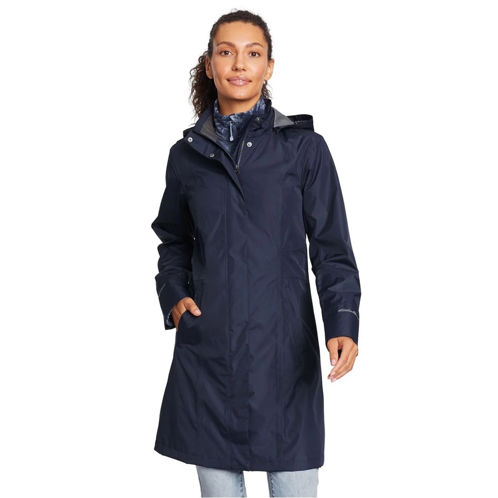 Eddie Bauer Women's Dark Blue Trench Coat